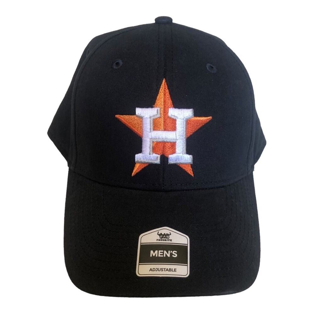 Houston Astros Hat Fan Favorite NWT MLB Black Adjustable Cap Men’s Baseball